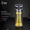HEENOOR Double-Walled Glass Water Bottle