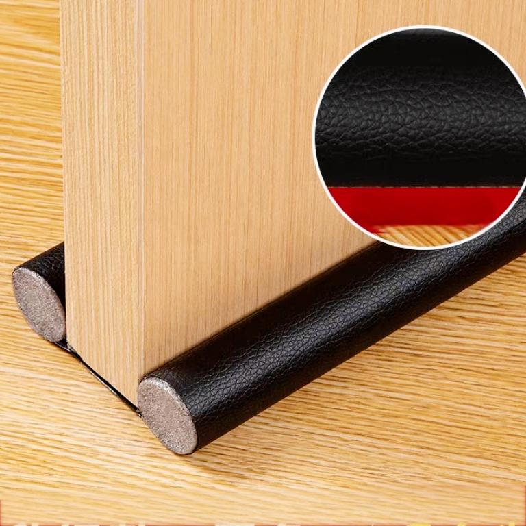 37-Inch Leather Foldable Flexible Household Rubber Door Bottom Sealing Strip Guard Draft Stoppers for Draft Prevention