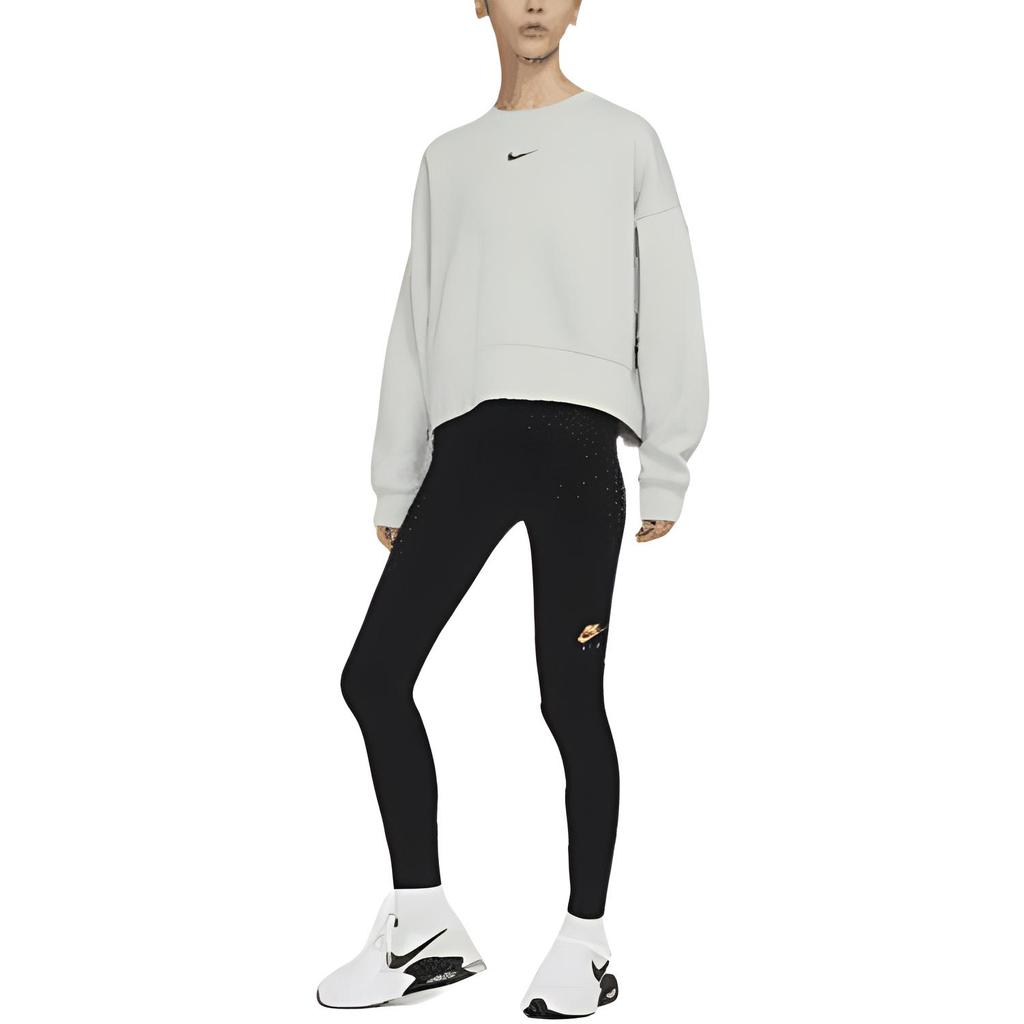 Nike Однотонные эластичные спортивные тренировочные фитнес-брюки женские плавки черного цвета DJ1059-010