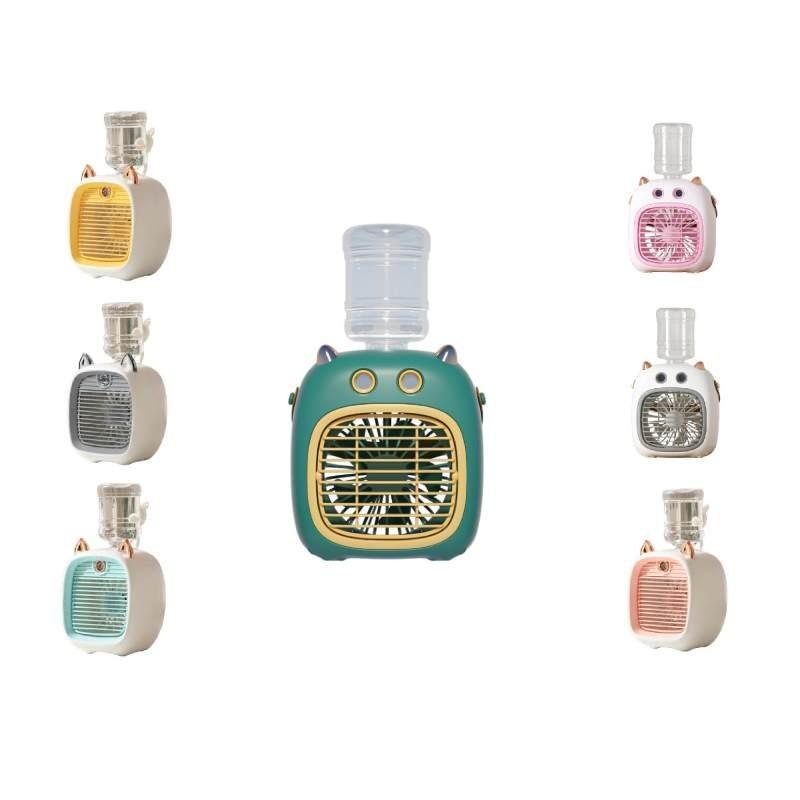 Портативный Мини-монстр Двойной распылитель Вентилятор Увлажнитель Тихий Перезаряжаемый Настольный вентилятор