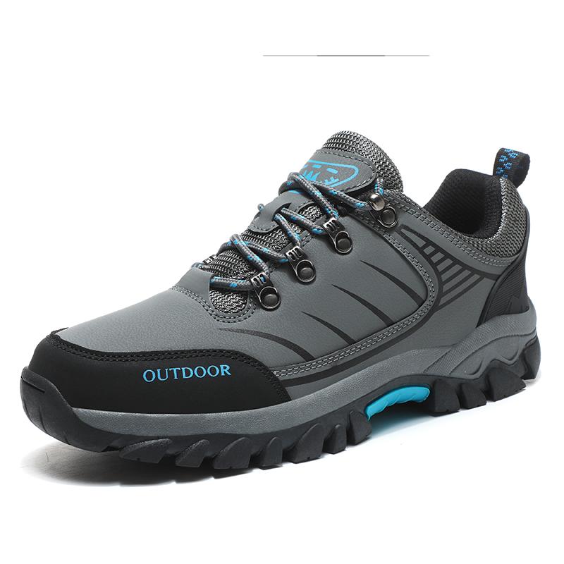 Outdoor Hiking Shoes Men Lace-up Anti-slip Wear-resistant Casual Sports Shoes Men Shock-absorbing Breathable Low-top Shoes Men