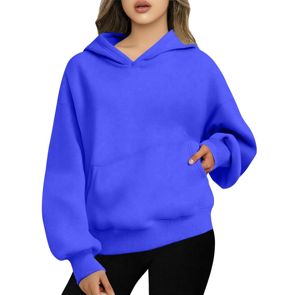Women's Oversized Hoodies Fleece Sweatshirts Fashion Pullovers Winter Clothing