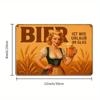 German Beer Poster Sign - "Bier Ist Wie Urlaub Im Glas" 30x20cm Aluminum Decor for Bars & Home Breweries