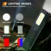 1 Set Portable Mini Torch Outdoor Magnetic LED Flashlight TypeC Rechargeable Light Pocket Lantern Flood Work Lights With 6 Modes