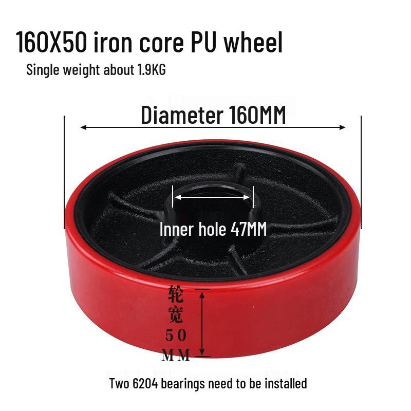 Hydraulic Pallet Truck Nylon Wheels & Iron Core PU Forklift Accessories