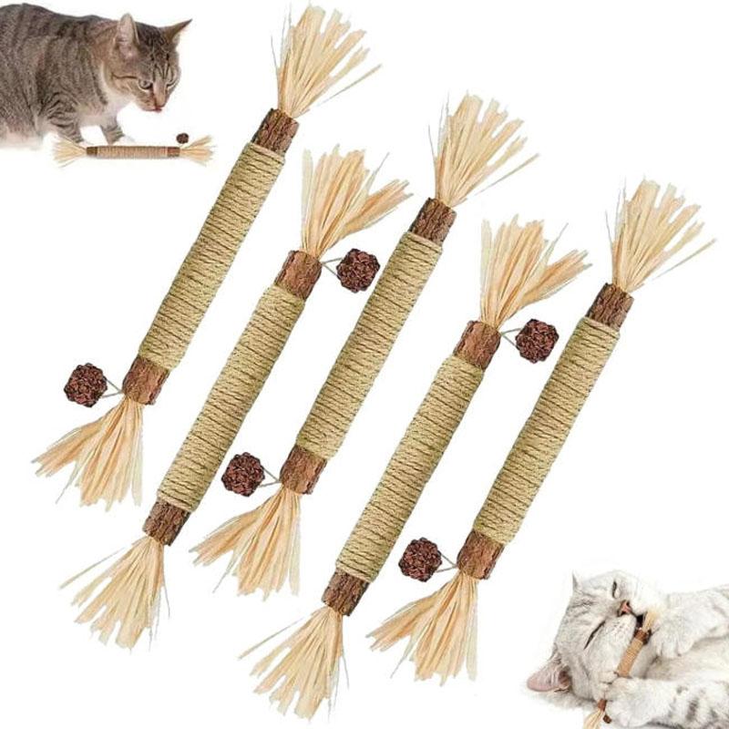 6 шт. Игрушки с кошачьей мятой, удочка для кошек, палочки из актинидии, игрушки для кошек для дома, жевательные игрушки для кошек