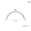 8.5/10.5/12.5/15.5Cm Glossy Silver Basic Semicircle Metal Purse Frame Lock