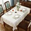 Элегантная водонепроницаемая скатерть из искусственной кожи для обеденного журнального столика с кружевом, прямоугольная, квадратная, круглая, не скользящая, роскошная