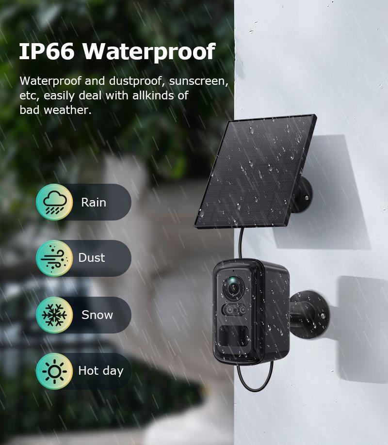 Wireless Low-Power HD Camera with Full-Color Night Vision & Outdoor WiFi Surveillance