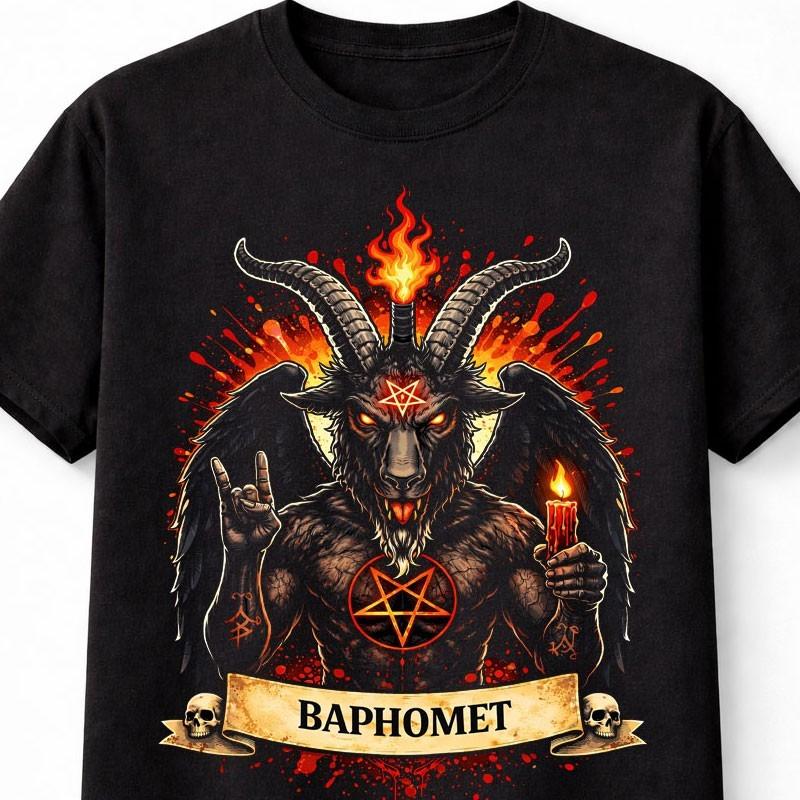 Baphomet Occult Goat Demon Gothic Horror Graphic Unisex TShirt