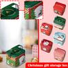 Рождественская жестяная коробка с ручкой, банка для хранения подарков, декоративная подарочная коробка, банка для конфет, банка для печенья
