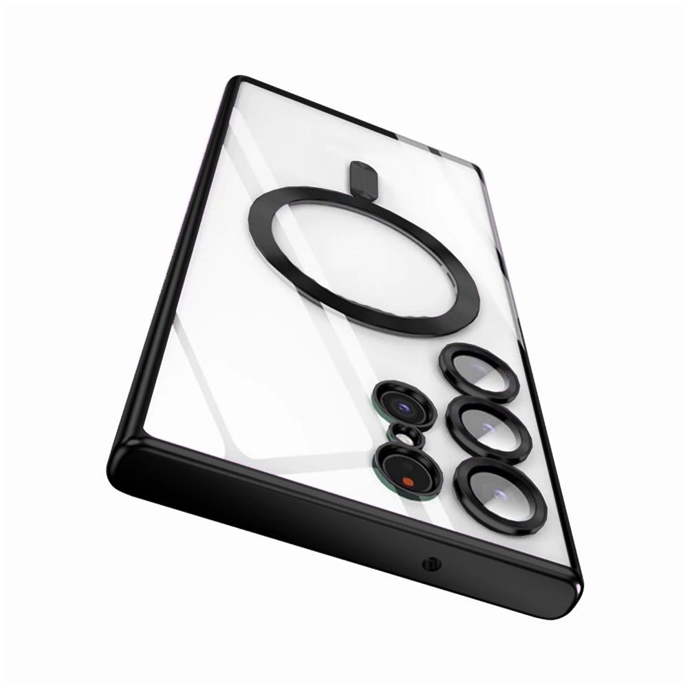 Роскошный магнитный чехол с покрытием для Samsung Galaxy S21 S23 Fe S24 Ultra S22 Plus Apple Magsafe Cover 10H 6K Glass Camera Protect