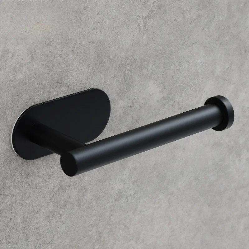 304 Stainless Steel Toilet Paper Holder Wall Mount No Punching Tissue Towel Roll Dispenser for Bathroom Kitchen Accessories