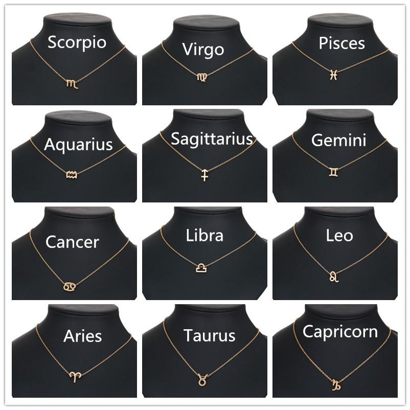 1 шт. Гороскоп Астрология Шарм Ювелирные изделия для женщин Дамы 12 Знаков зодиака Подвеска Аксессуары Подарок Винтаж Буква Символ Мода