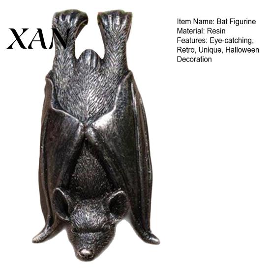 Durable Resin Garden Ornament Bat Statue, Halloween Planter Pot Decoration, Hanging Upside Fence Hanger Down Hugger for Fairy Garden, Fence,