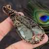 Prehnite Handmade Copper Wire Wrap Jewelry Pendant 3.39 B5R59