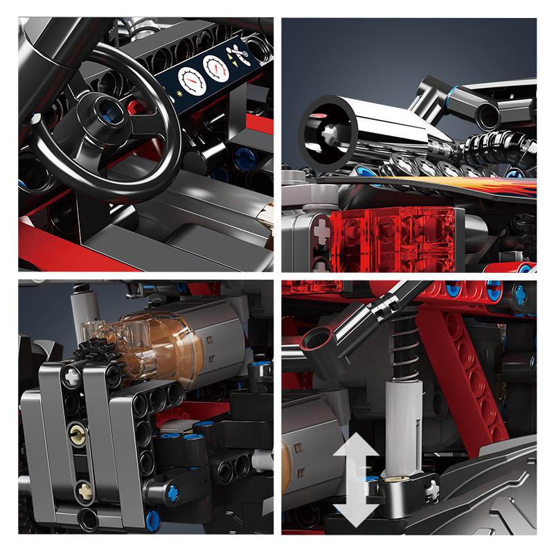 MOULD KING 18008 Technical Building Blocks APP RC Motorized Flame Climbing Truck Model Assembly Bricks Kids Toys Christmas Gifts