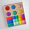 Акриловые радужные калейдоскопические строительные блоки высокой прозрачности для детей