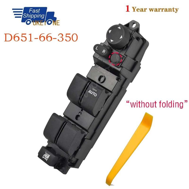 D651-66-350 For Mazda 2 6 2008-2012 Front RHD Electric Power Lifter Window Switch Button without folding Car Accessories
