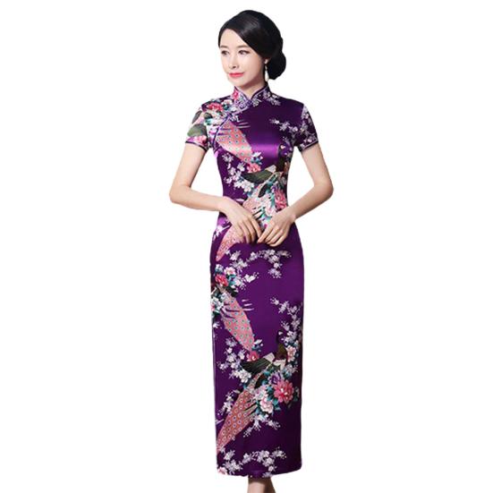 Qipao Soft Classic Элегантный женский Cheongsam против морщин для сценического шоу