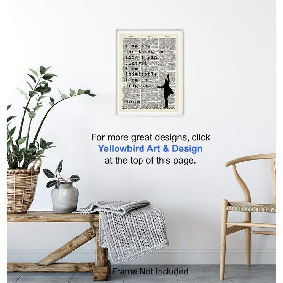 Hamilton Musical Motivational Merchandise - Hamilton Gifts - 8x10 Lyrics Wall Decor Poster Set - Lin Manuel Miranda pirational Quotes Wall Art -