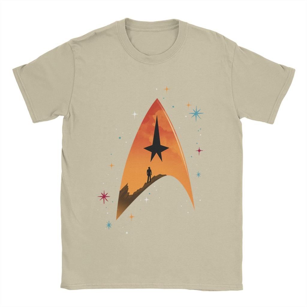 Футболки Star Treks, мужские, из чистого хлопка, забавная футболка с круглым вырезом, футболка с коротким рукавом, одежда, подарок на день рождения