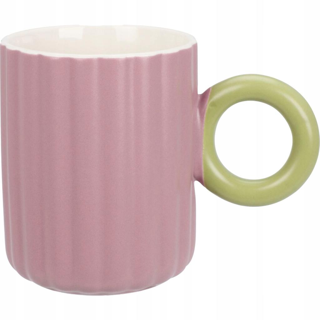 Kubek porcelanowy pastelowy z uchem 370ml 1szt