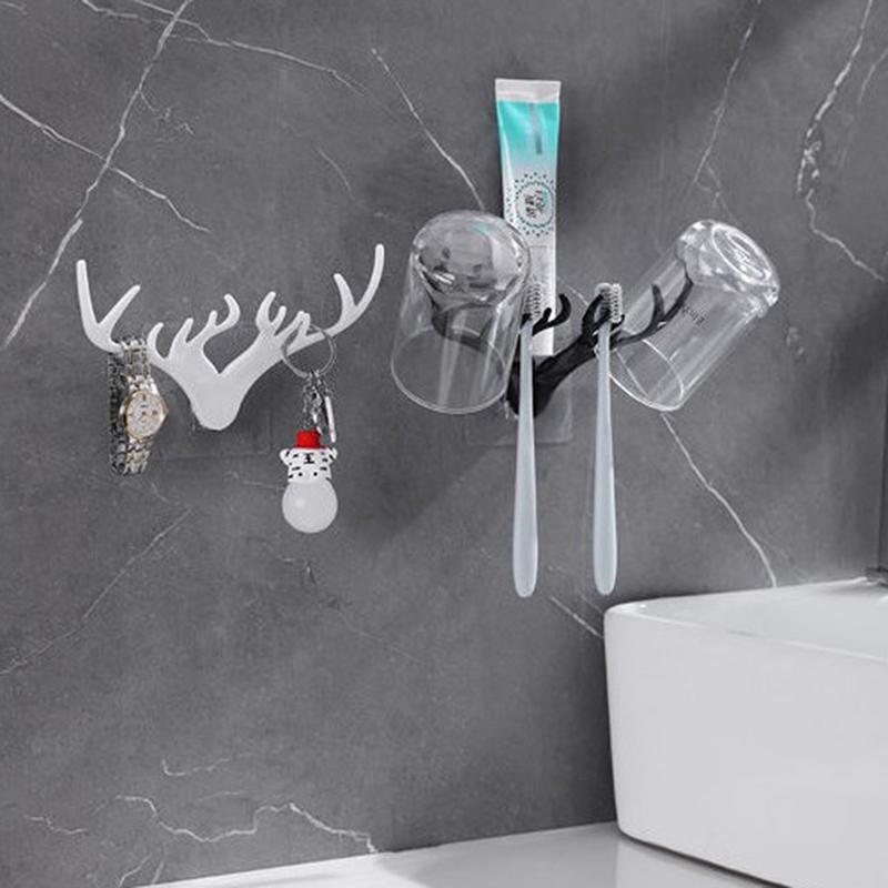 Оленьи рога в форме рога, крючок для хранения, настенная полка для одежды, шарф, брелок для ключей