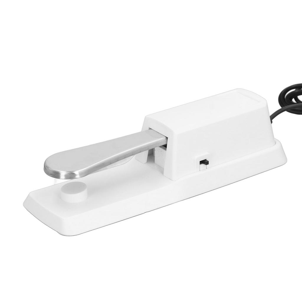 Sustain Foot Pedal Universal Keyboard Foot Pedal 6.35mm Connector Piano Foot Pedal Switch for Control White