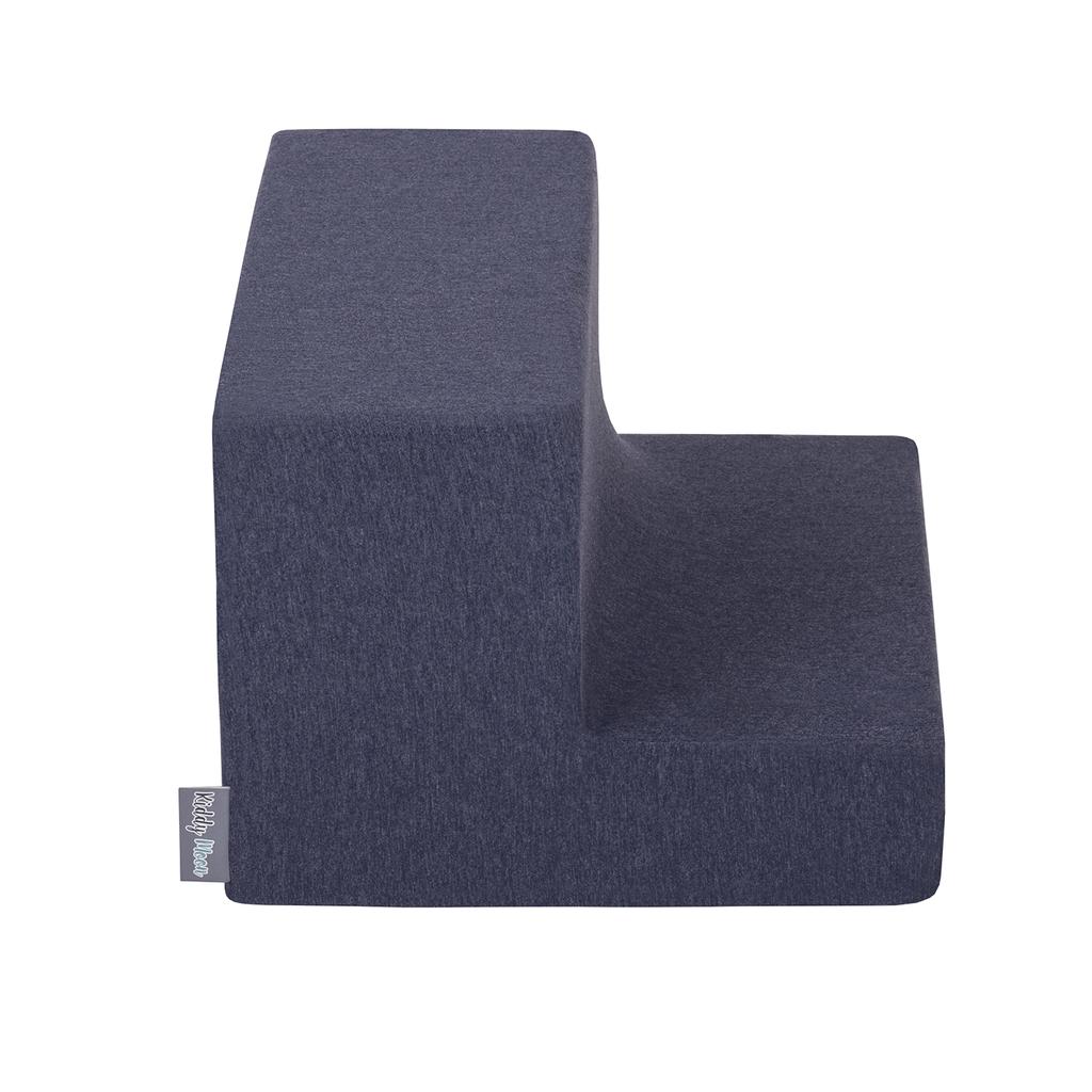 KiddyMoon Foam Playground for Kids Obstacle Course for Children Toy for Babies Soft Blocks Element, Steps, Darkblue:-