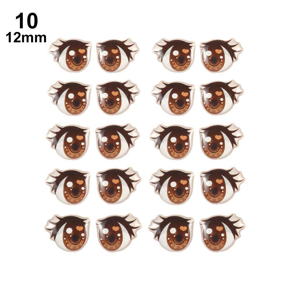 Anime Figurine Doll Cartoon Eyes Stickers Clay Decals Love Cute Sticker Face Organ Paster