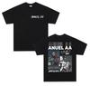 Rap Singer ANUEL AA Real Hastala Muerte Tour 2025 New Album Tshirt Mens Retro Hiphop Fashion Cotton Short Sleeved Tshirt
