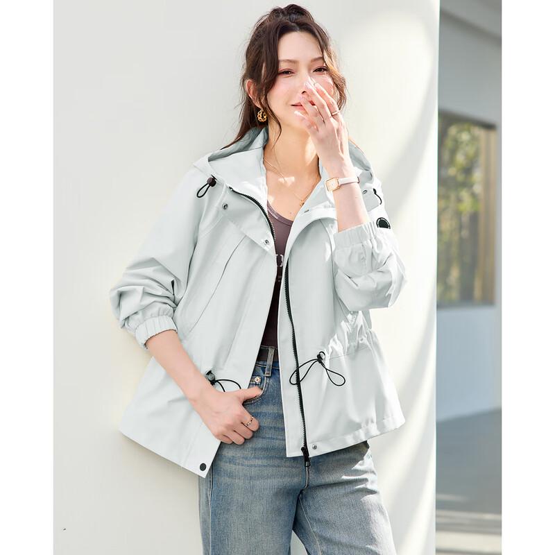 TERRE BLEUE Women's Hooded Short Parka Jacket