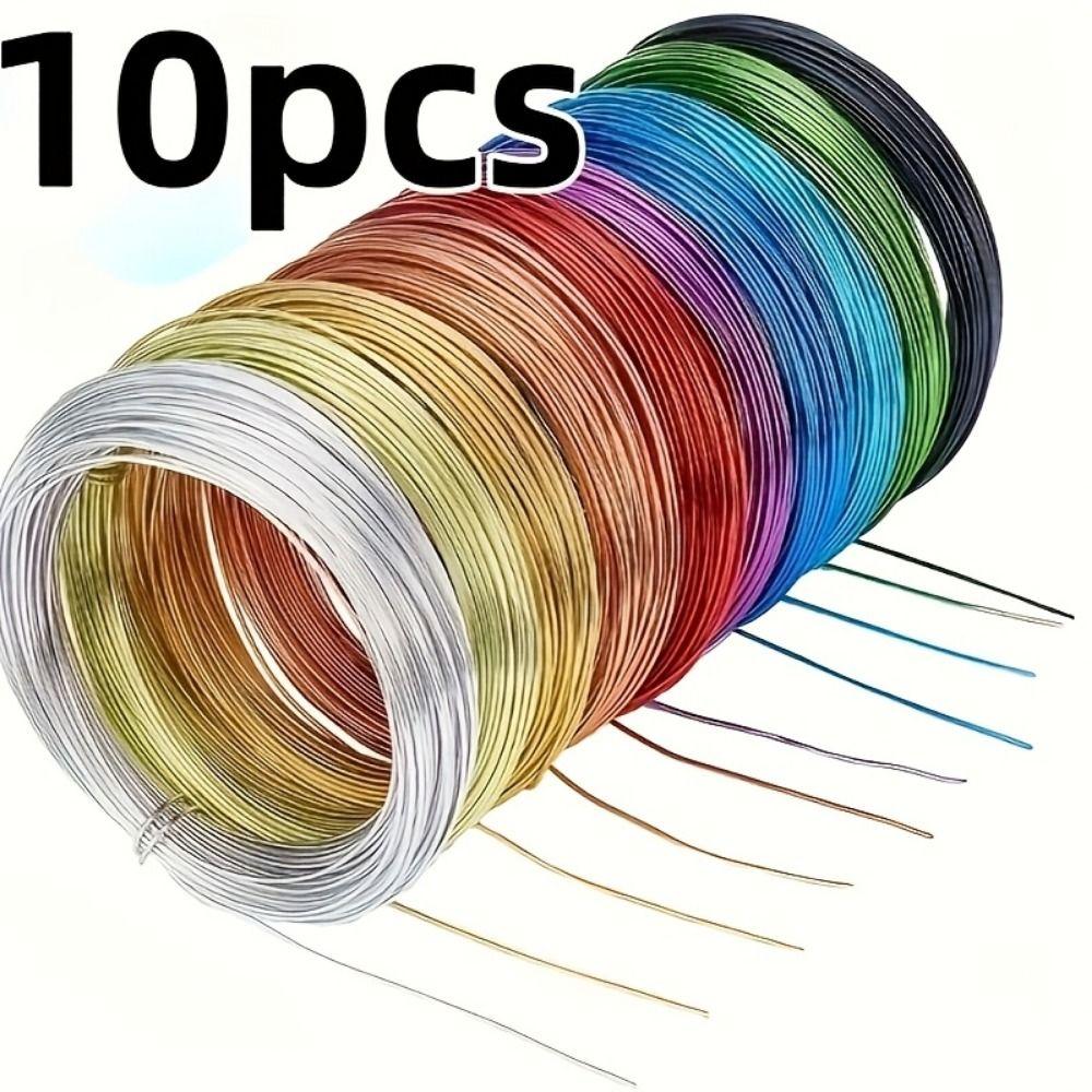 10Pcs DIY Aluminum Craft Wire Non-Elastic Jewelry Beading Wire Aluminium Craft Wire Handmade Crafts