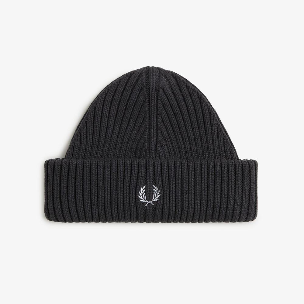 Fred Perry Хлопковая ребристая шапка-бини - Якорно-серый Cfpu2438148-M31