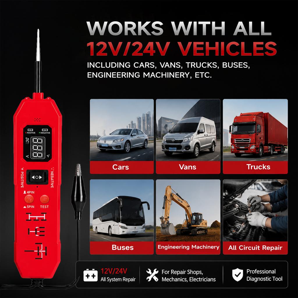 Новое поступление! DW833 2-в-1 Автомобильный тестер цепей и тестер автомобильных реле