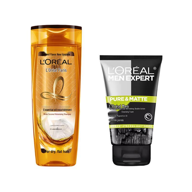 Двойной набор L'Oréal для мужчин: Очищающее средство и Шампунь