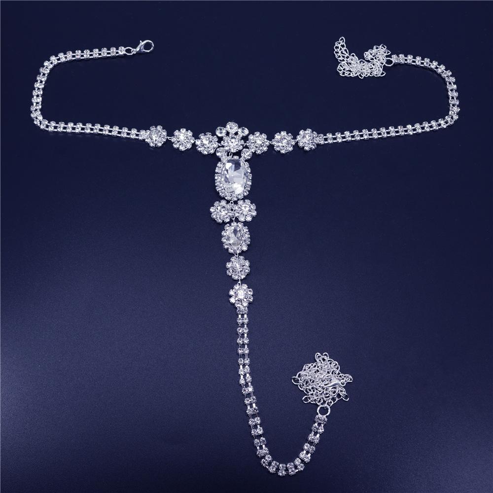 2021 New round Rhinestone Body Chains Fashion Nightclub Sexy Thong European and American Waist Chain