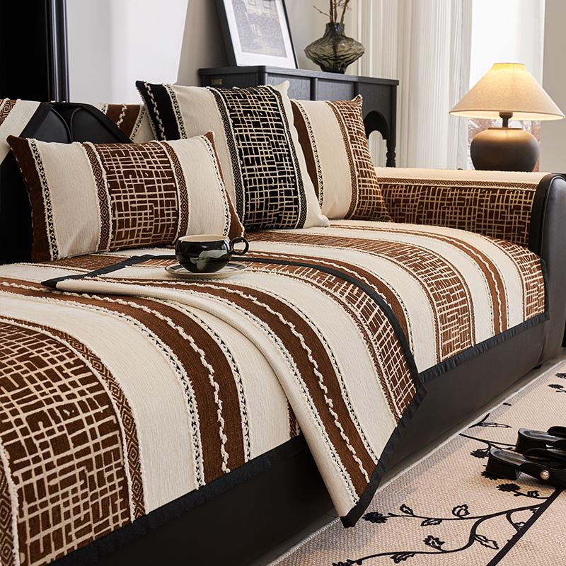 Чехлы для диванов Nordic Chenille для гостиной, противоскользящие, пылезащитные, широкополосные, универсальные диваны, диван Funda
