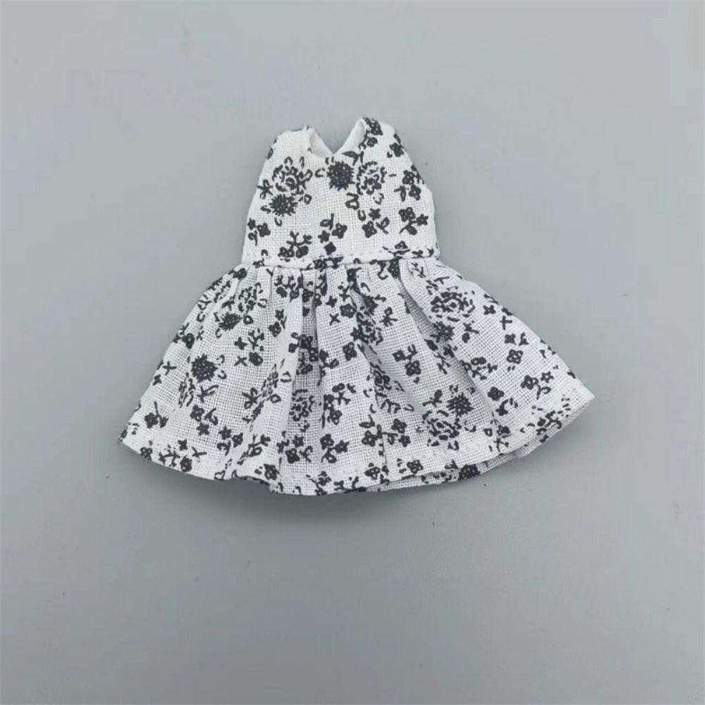 Accessories Printed Dresses Fashion Dolls Tops New Doll Retro Skirt  For 1/11 OB11 Dolls/1/12 BJD
