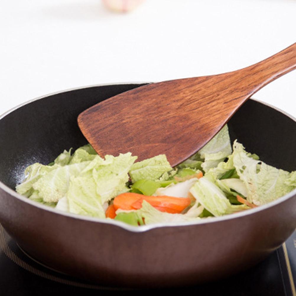 1 шт. Длинная ручка Лопатка Для Кухонной утвари Деревянная Лопатка Переворачиватель Кухонная утварь Деревянный инструмент Выпечка Кондитерская Ложка Лопата