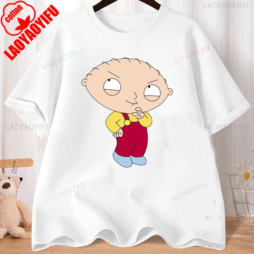 FMILY GUY Stewie Tattoo Brian Cartoon FMILY GUY Printed T-shirt for Fitness Training Jogging Outdoor Activities