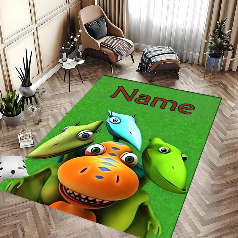 Custom personalization Dinosaur Train Area Rug - Perfect For Kitchen, Bathroom,Laundry Room Decor Large Size Available,Gift All Seasons
