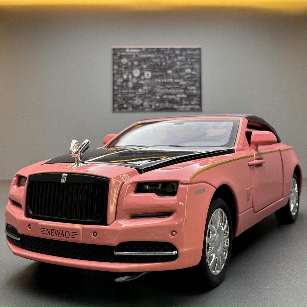 1/32 Rolls Royce Dawn Alloy Car Diecast Metal Model Sound & Light Toy Collect Display Ornament Home Decoration Gift for Children