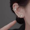 S925 Plated Silver Stud Earrings Korean Style Simple Temperament Size Star Earrings Screw Screw Screw Design New Zircon Quadri Star Stud Earrings