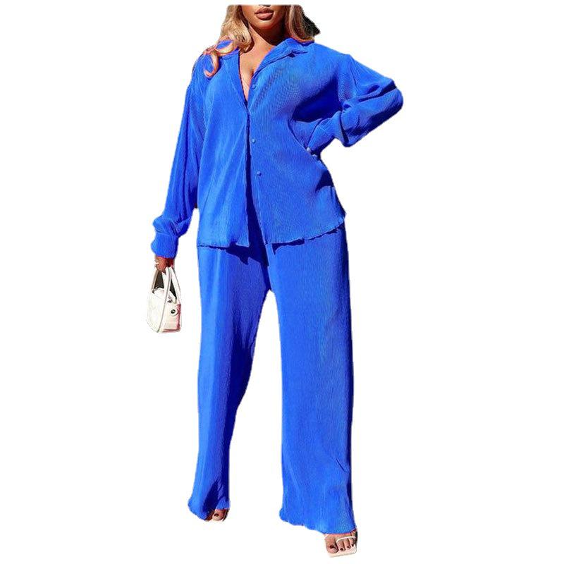 Женский повседневный костюм в европейском и американском стиле с плиссировкой разных цветов