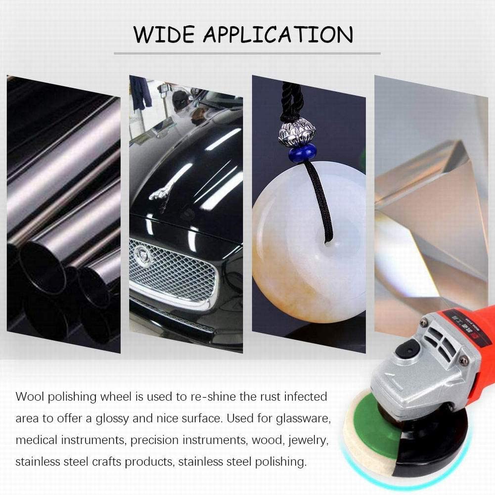 Polishing Pads Wool Felt Polishing Pad Disc 100mm Angle Grinder Buffing Pads For Glass Metal Polish Repairing Tool