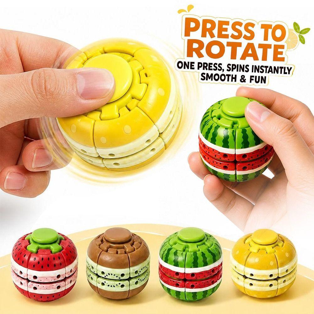 PP Fruit Spinner Toy Press and Rotate 3D Printed Fidget Toy Leisure Entertainment