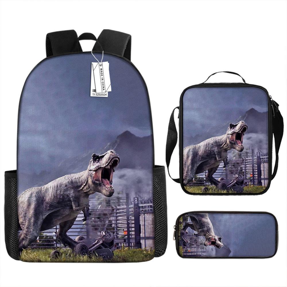 Jurassic Park European and American Retro Schoolbag First Grade~ Fourth Grade Bag Backpack