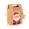 6 шт. рождественских подарочных коробок с конфетами с биркой крафт-бумага упаковочные пакеты для печенья закуски 2024 рождественская вечеринка украшение дома новый год 2025